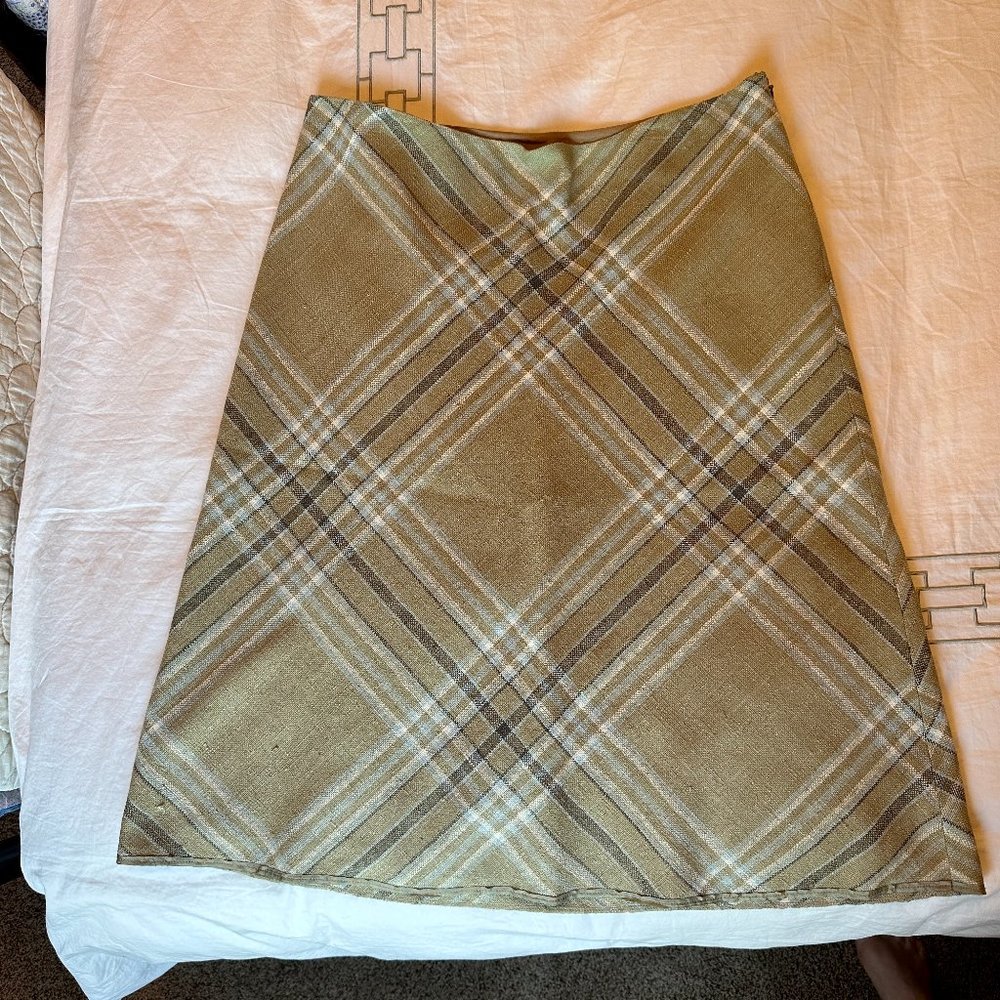Vintage Brooks Brothers A-line plaid skirt